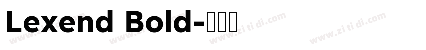 Lexend Bold字体转换